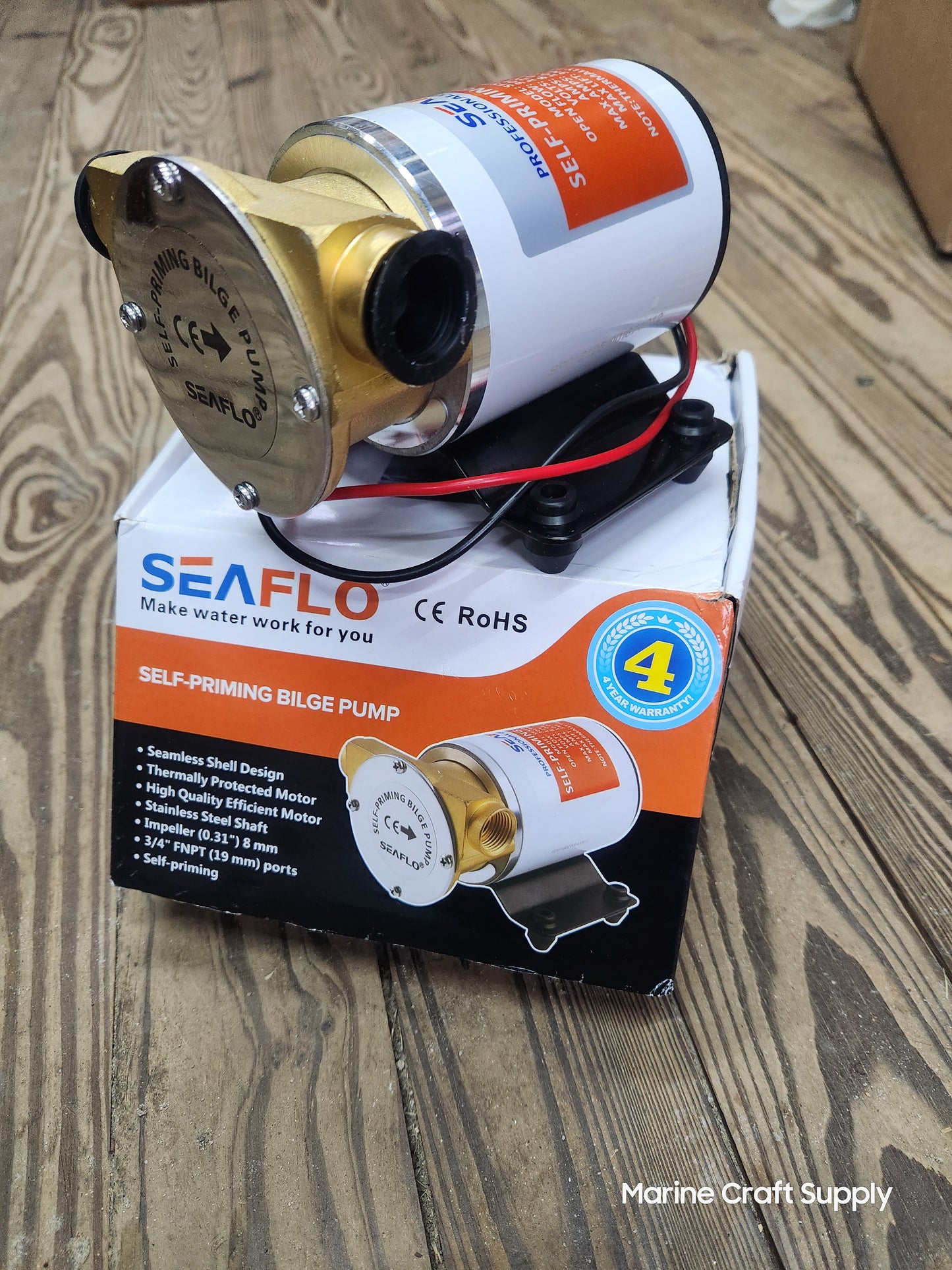 SEAFLO 01-Series Self-Priming Impeller Bilge Pump (12V|8GPM)