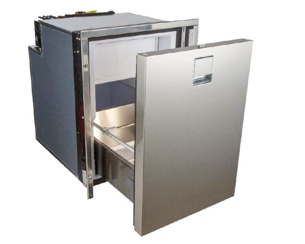 Isotherm Refrigerator/Freezer,,Drawer 65 Clean Touch Stainless Steel, AC/DC, 4-Sided Stainless Steel Flange