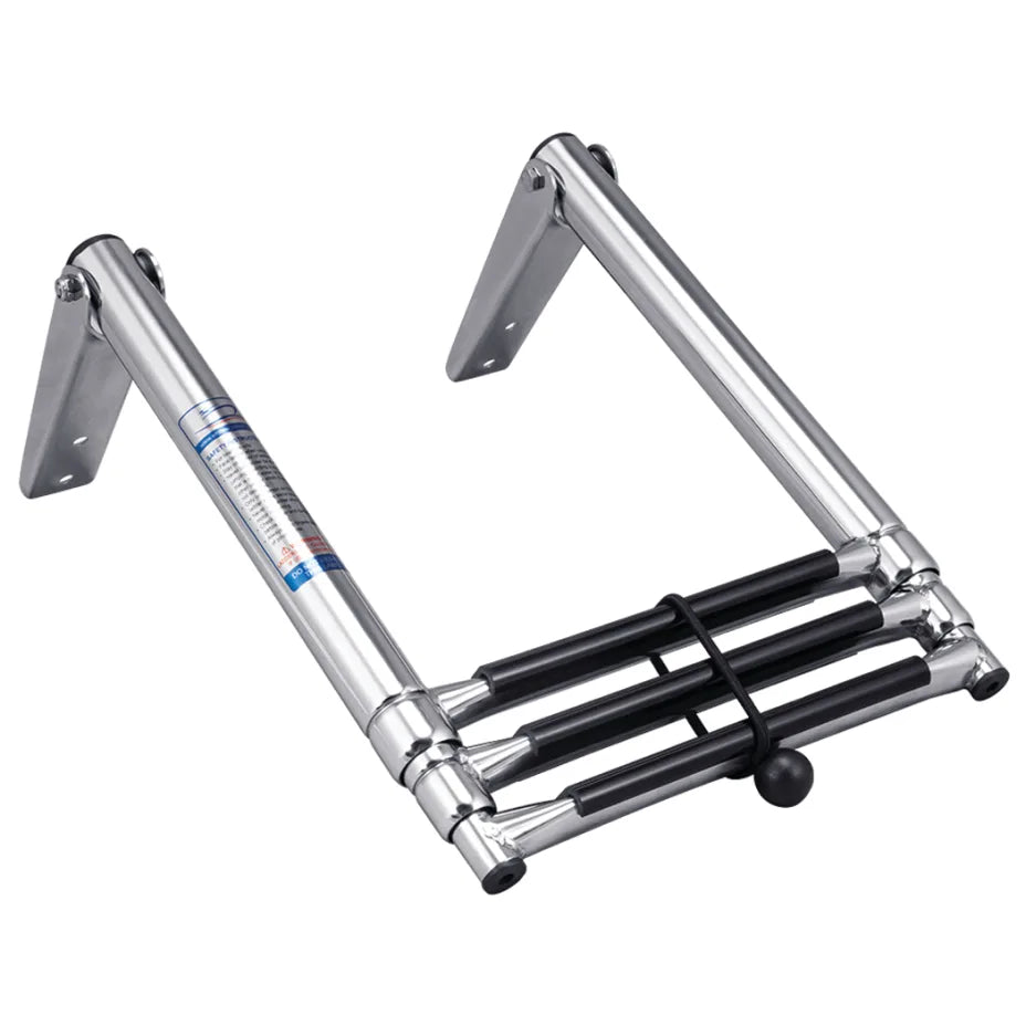 Over Platform 3 StepTelescoping Ladder - Stainless Steel