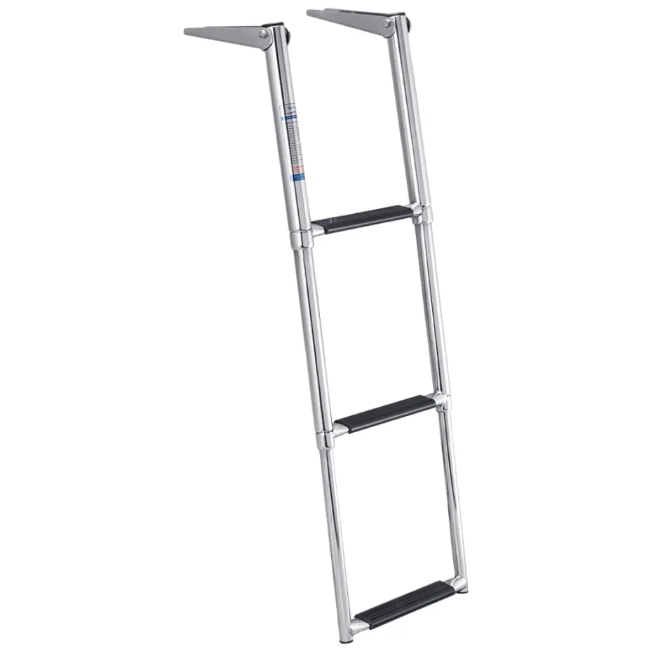 Over Platform 3 StepTelescoping Ladder - Stainless Steel