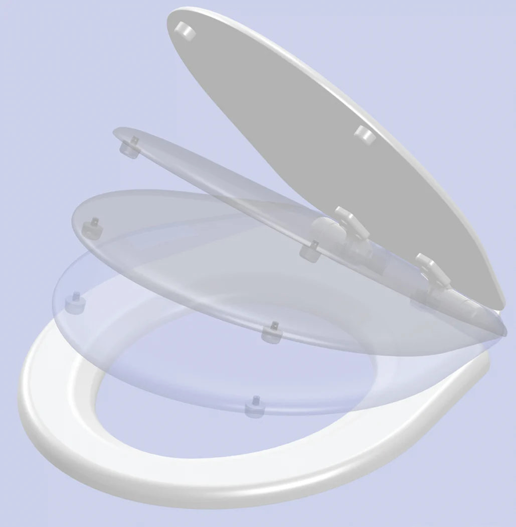 RARITAN Slow Close Toilet Seat, Household Size