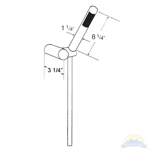 Shower handle hose & holder Nordic 6' SS Hose
