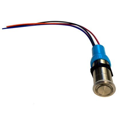 Bluewater 22mm Push Button Switch - Nav/Anc Contact - Blue/Green/Red LED [9059-3114-1]