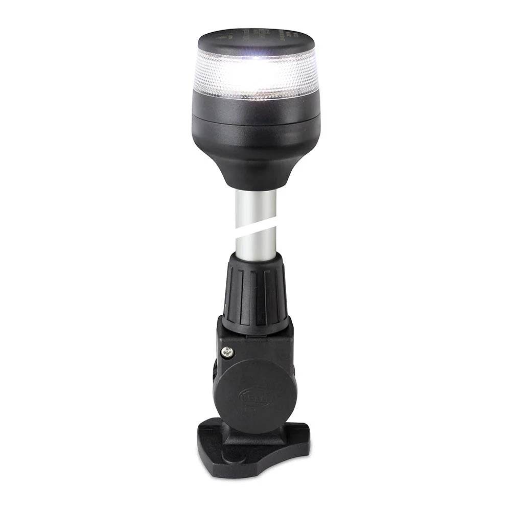 Hella Marine 2nm All Round White Fold Down Pole Navigation Lamp - 8" - Black Base [980960281]