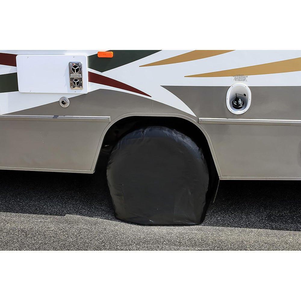 Camco 24-26 Black Vinyl Wheel  Tire Cover - 2 Pack [45246]