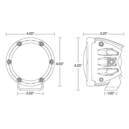 RIGID Industries 360-Series 4" LED SAE Fog Beam - Yellow - Pair [36121]