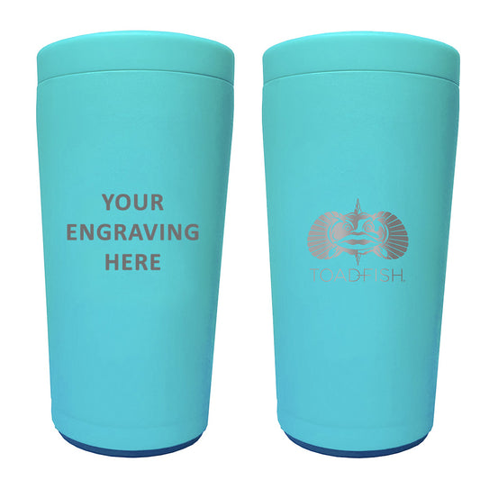 Toadfish Custom Engraved Non-Tipping Can Cooler 2.0 - Teal (MINIMUM ORDER QUANTITY OF 25) [TF5004]