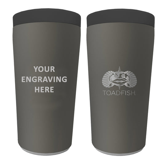 Toadfish Custom Engraved Non-Tipping Can Cooler 2.0 - Graphite (MINIMUM ORDER QUANTITY OF 25) [TF5006]