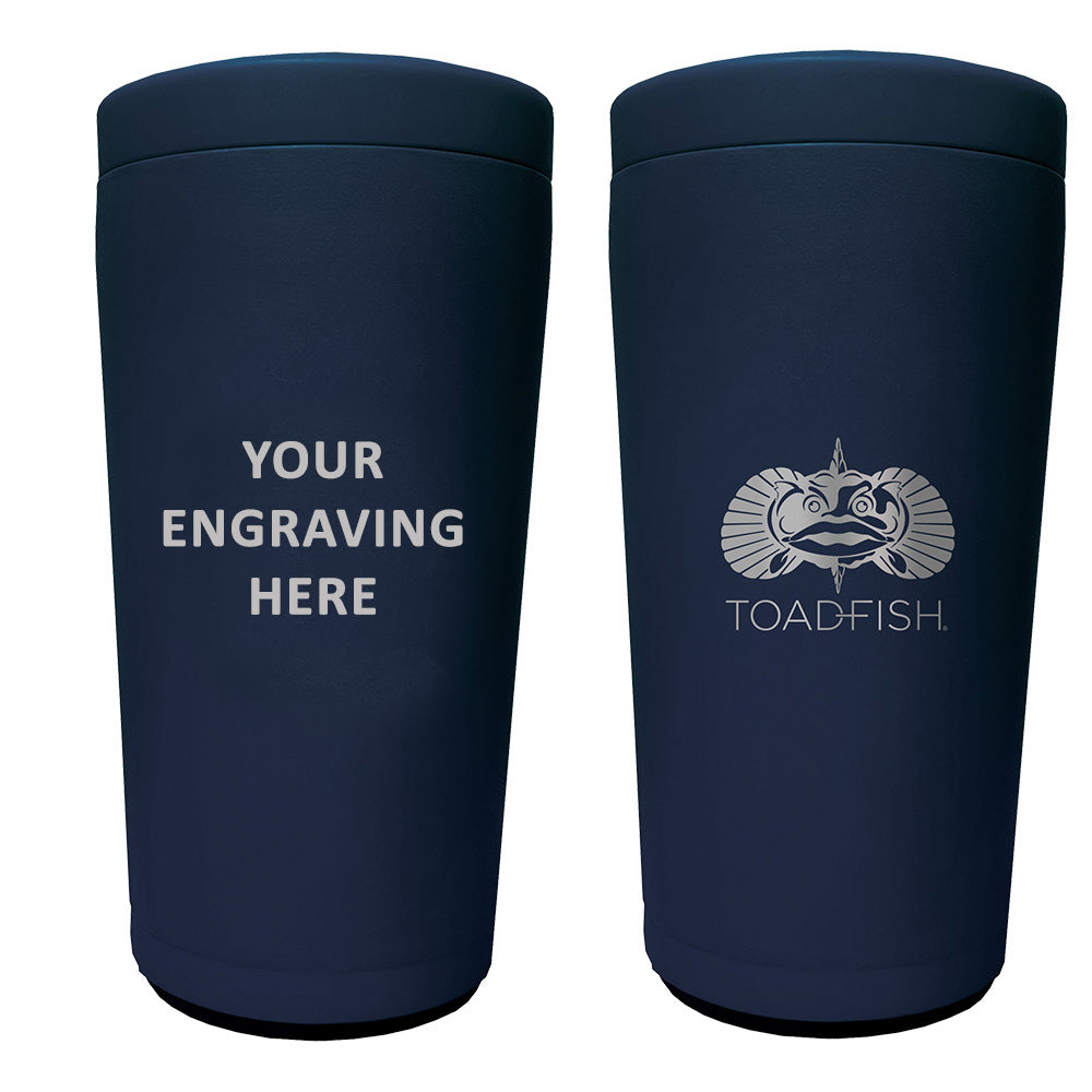 Toadfish Custom Engraved Non-Tipping Can Cooler 2.0 - Navy (MINIMUM ORDER QUANTITY OF 25) [TF5014]