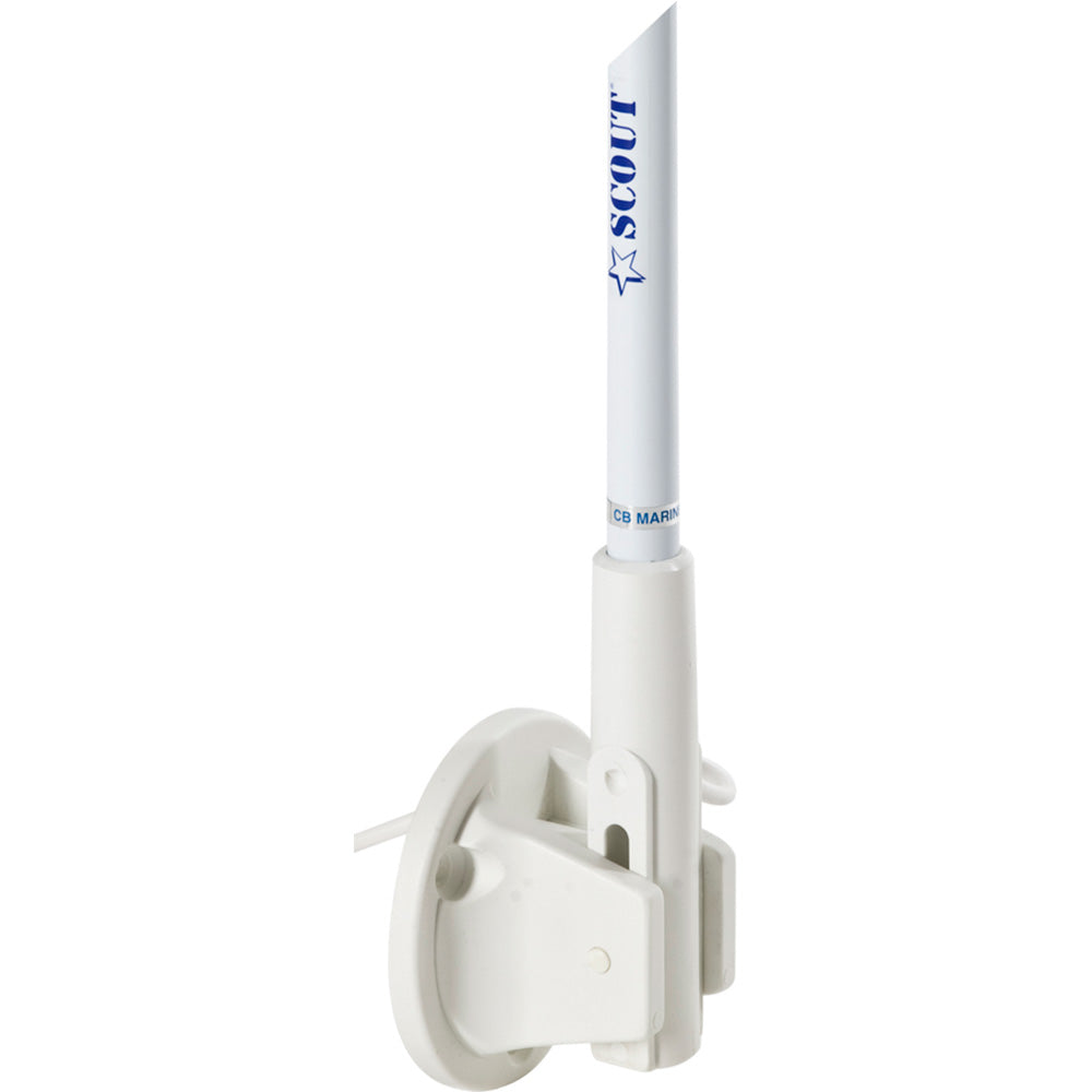 Scout 5' White VHF Antenna 3dB Lift  Lay Mount w/5M RG-58 [PF AN NVHF00005]