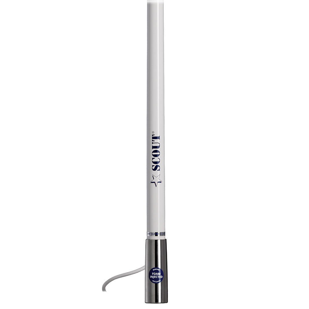 Scout 4' White VHF Antenna 3dB Stainless Steel Ferule w/5M RG-58 Includes PL-259 [PF AN NVHF00044T]