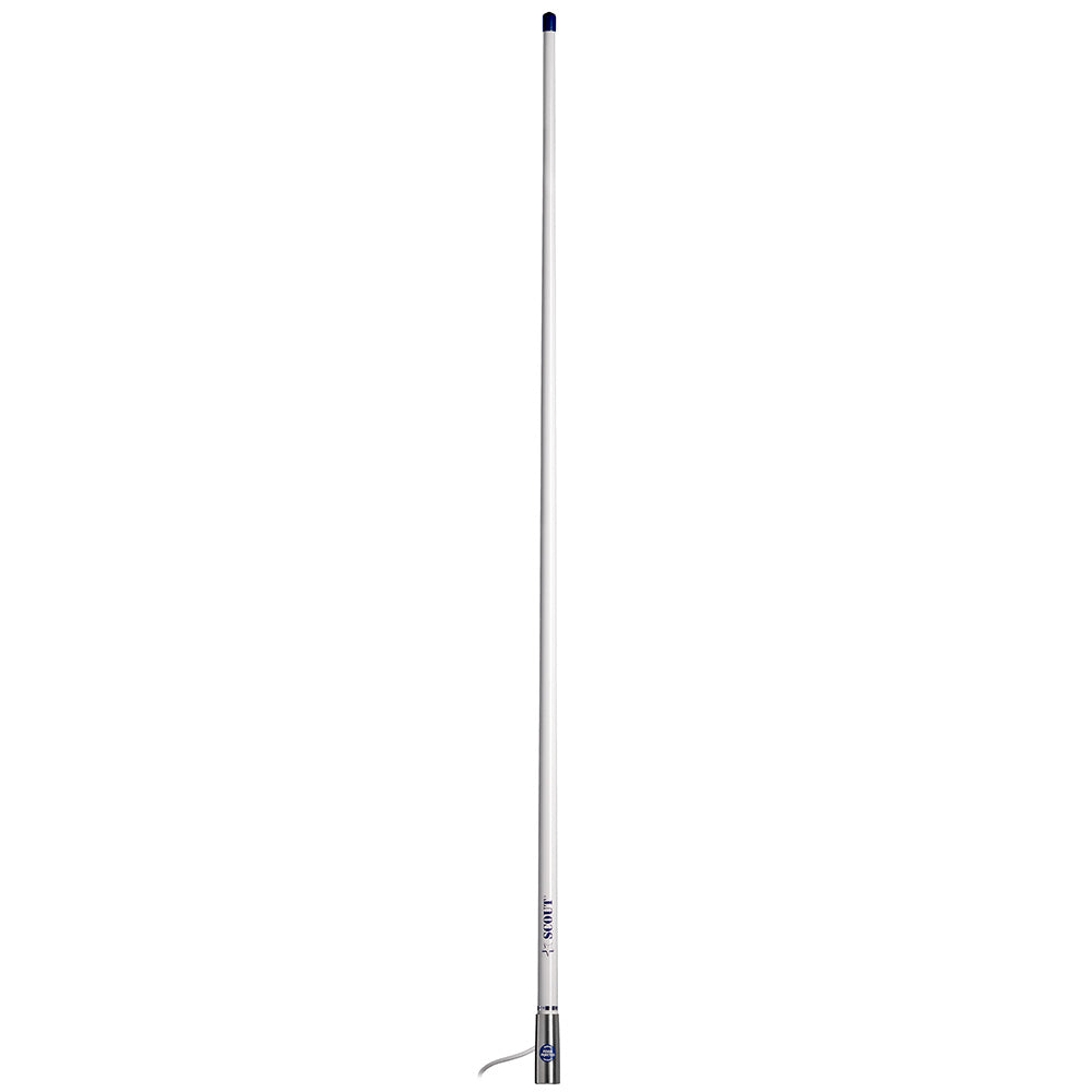 Scout 4' White VHF Antenna 3dB Stainless Steel Ferule w/5M RG-58 Includes PL-259 [PF AN NVHF00044T]