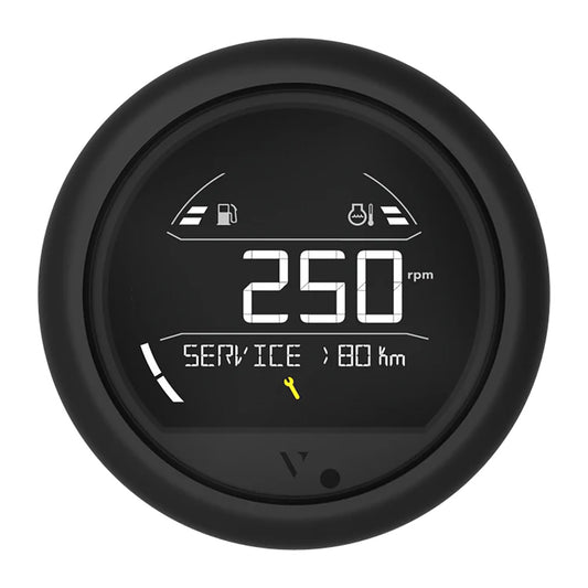 Veratron VL Digital 85 w/Round Black Bezel [B00205802]