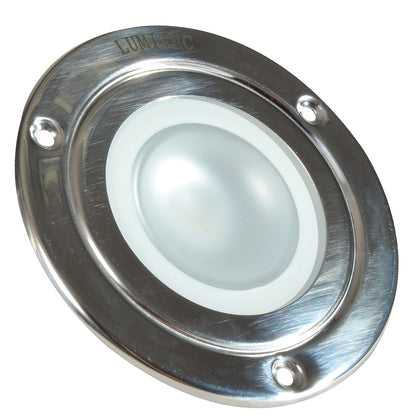 Lumitec Shadow - Flush Mount Down Light - Polished SS Finish - 4-Color White/Red/Blue/Purple Non-Dimming [114110]