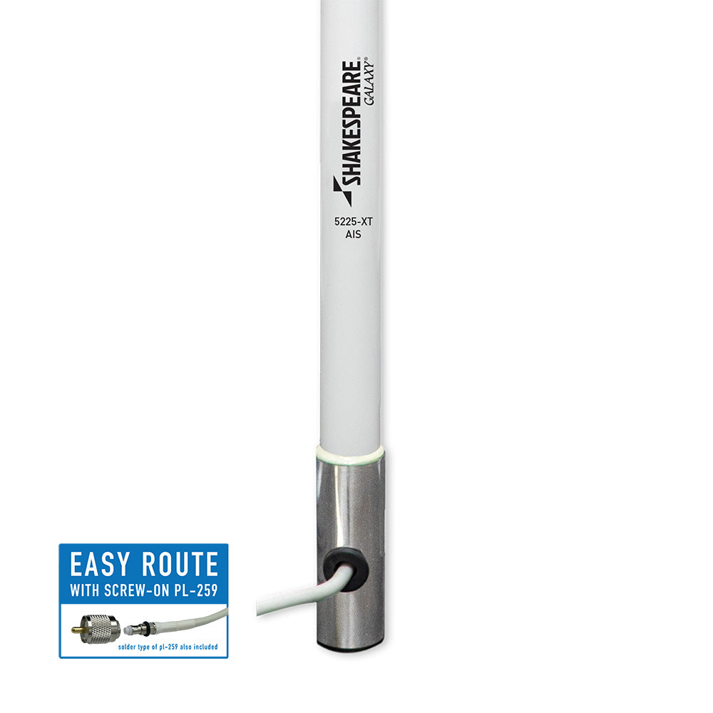 Shakespeare AIS 8' Galaxy Antenna - VHF/AIS - 6dB Stainless Steel Ferrule [5225-AIS]