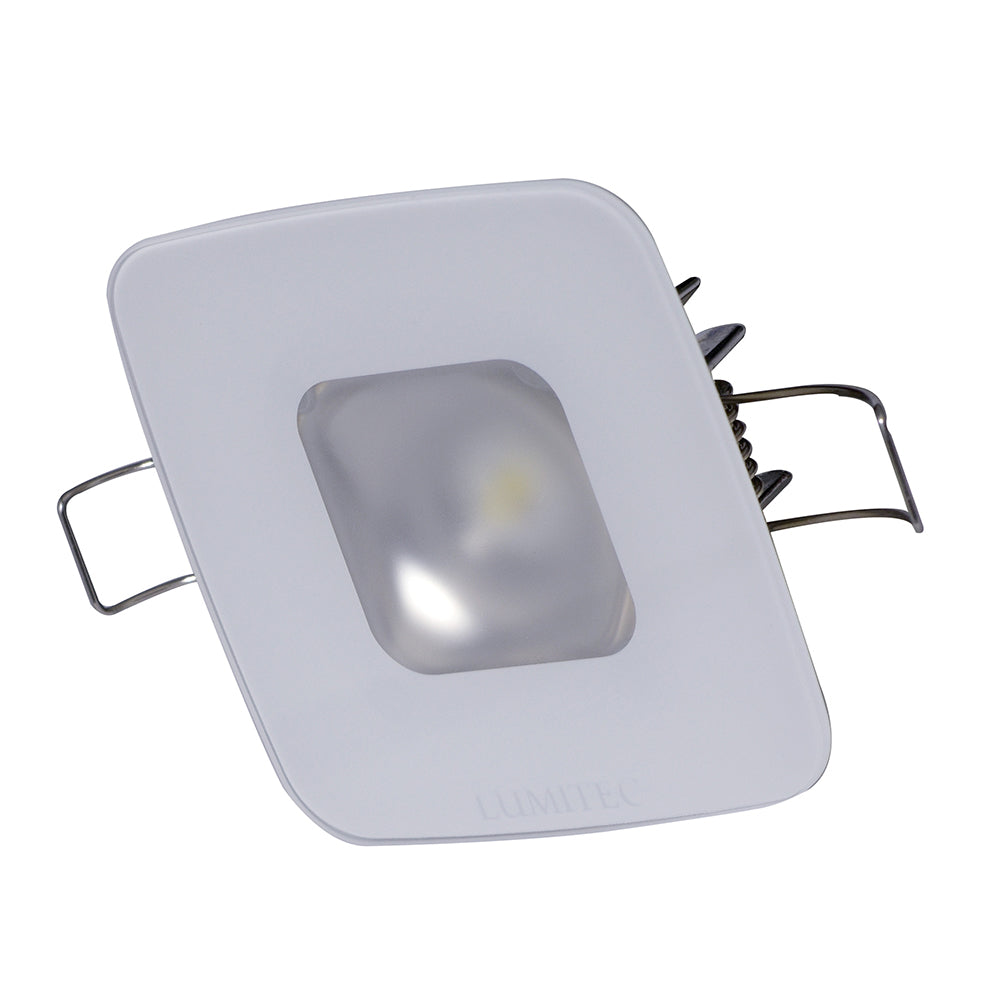 Lumitec Square Mirage Down Light - White Dimming, Red/Blue Non-Dimming - Glass Housing - No Bezel [116198]