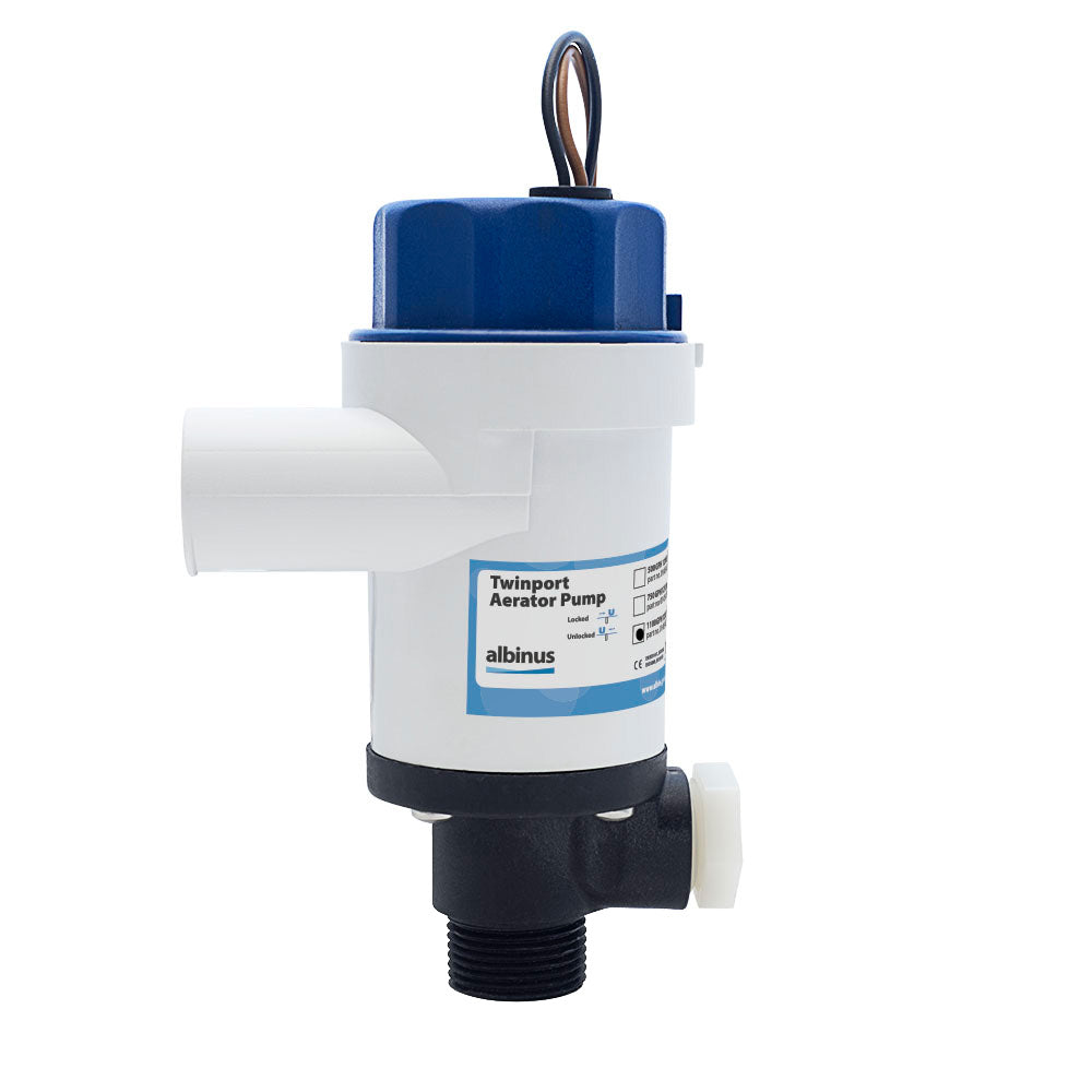 Albin Pump Twinport Aerator Pump - 1100 GPH - 12V [01-05-076]