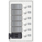 Blue Sea 8421 - 5 Position Contura Switch Panel w/Dual USB Chargers - 12/24V DC - White [8421]