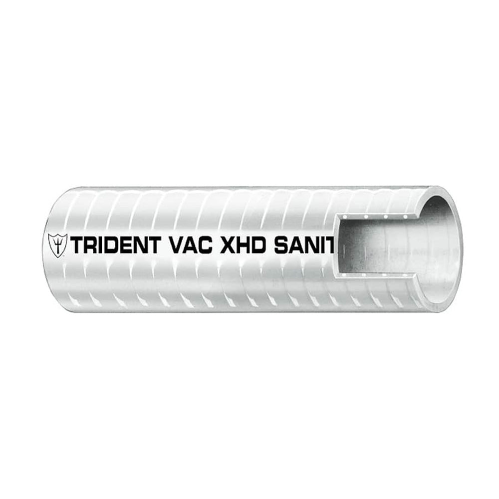 Trident Marine 1.5" VAC XHD Sanitation Hose - Hard PVC Helix - White - Sold by the Foot [148-1006-FT]