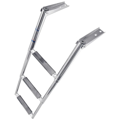 Over Platform 3 StepTelescoping Ladder - Stainless Steel