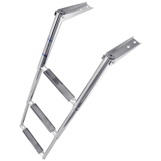 Over Platform 3 StepTelescoping Ladder - Stainless Steel