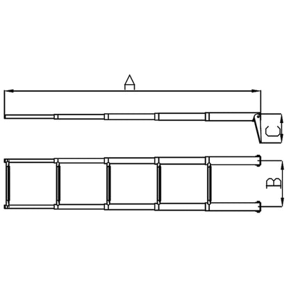 Over Platform 3 StepTelescoping Ladder - Stainless Steel