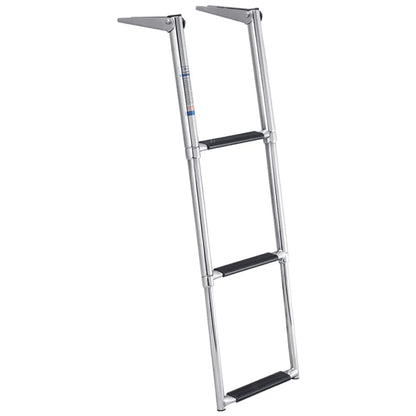 Over Platform 3 StepTelescoping Ladder - Stainless Steel