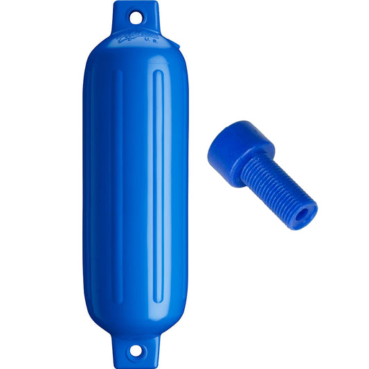 Polyform G-3 Twin Eye Fender 5.5" x 19" - Blue w/Air Adapter [G-3-BLUE]