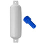 Polyform G-4 Twin Eye Fender 6.5" x 22" - White w/Air Adapter [G-4-WHITE]
