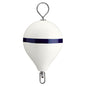 Polyform Mooring Buoy w/SS 17" Diameter - White Blue Stripe [CM-3SS W-STR]