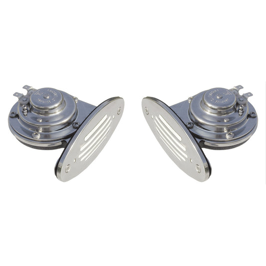 Schmitt  Ongaro Mini SS Dual Drop-In Horn w/SS Grills High  Low Pitch [10055]