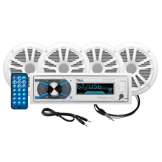Boss Audio MCK632WB.64 Package AM/FM Digital Media Receiver; 2 Pairs of 6.5" Speakers  Antenna [MCK632WB.64]