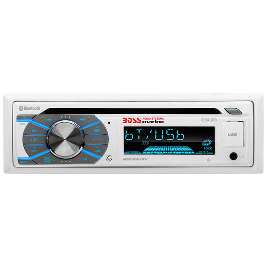 Boss Audio MR508UABW Single-DIN CD/USB/SD/MP3/WMA/AM/FM Receiver w/Bluetooth [MR508UABW]