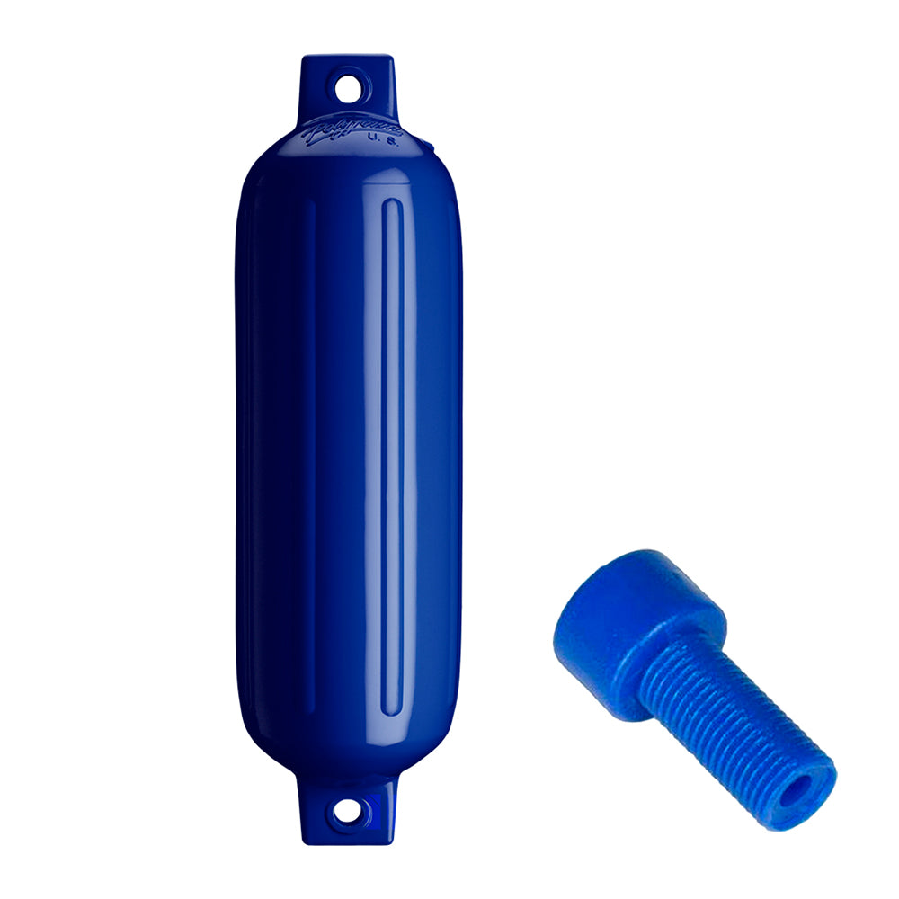 Polyform G-4 Twin Eye Fender 6.5" x 22" - Cobalt Blue w/Air Adapter [G-4-COBALT BLUE]