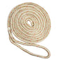New England Ropes 5/8" x 40 Nylon Double Braid Dock Line - White/Gold w/Tracer [C5059-20-00040]