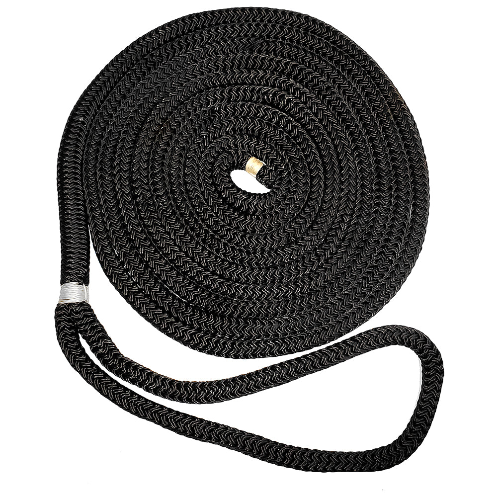 New England Ropes 1/2" X 35 Nylon Double Braid Dock Line - Black [C5054-16-00035]