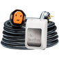 SmartPlug RV Kit 30 Amp 30 Dual Configuration Cordset - Black (SPX X Park Power)  Non Metallic Inlet - White [R30303BM30PW]
