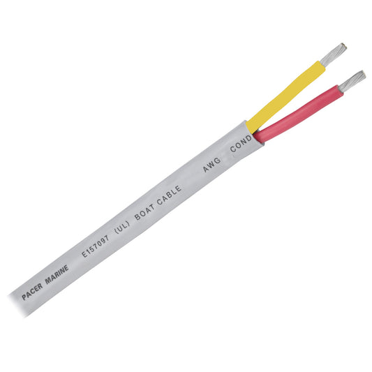 Pacer 12/2 AWG Round Safety Duplex Cable - Red/Yellow - Sold By The Foot [W12/2RYW-FT]