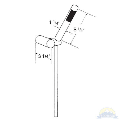 Shower handle hose & holder Nordic 6' SS Hose